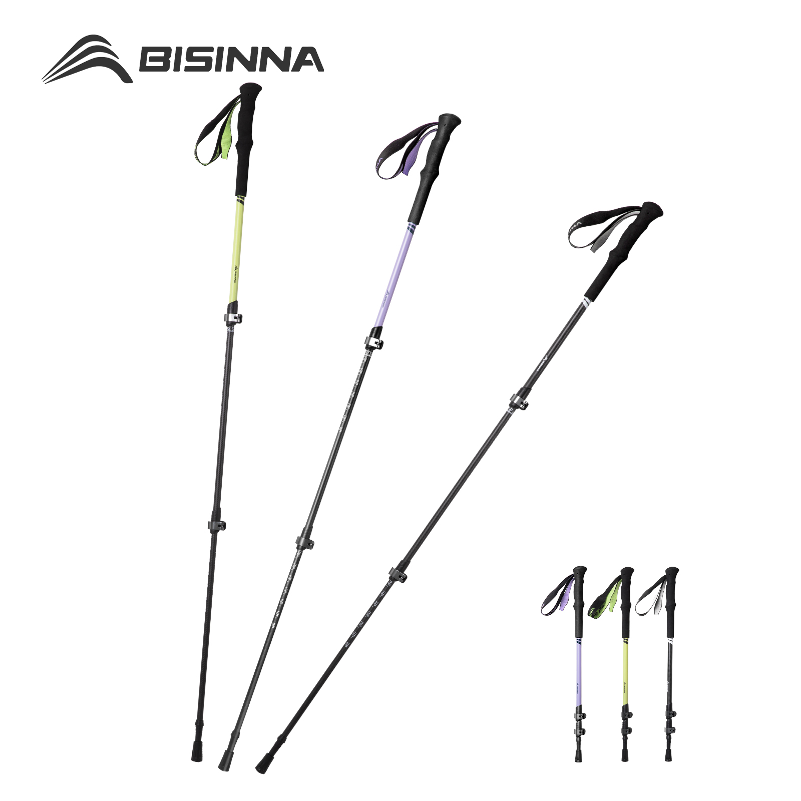 Carbon Fiber Trekking Poles Ultralight Pair - BISINNA 2pcs 트레킹 폴 탄소 섬유