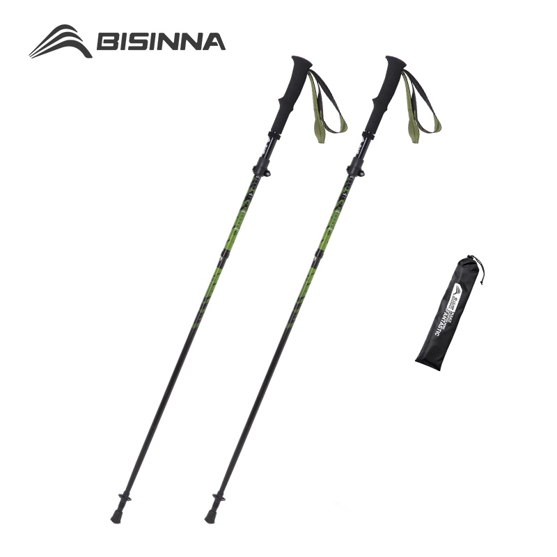 Folding Walking Sticks Hiking Adjustable - BISINNA 탄소 섬유 트레킹 폴 야외용