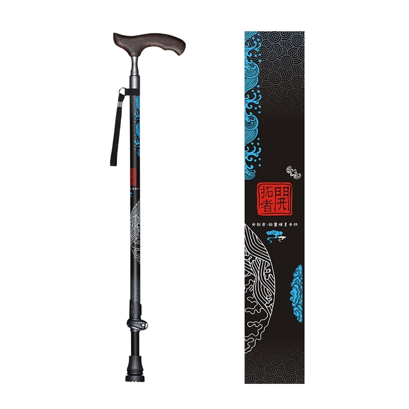 Nordic Walking Poles Carbon 100 - 탄소 섬유 나무 T 핸들 관광