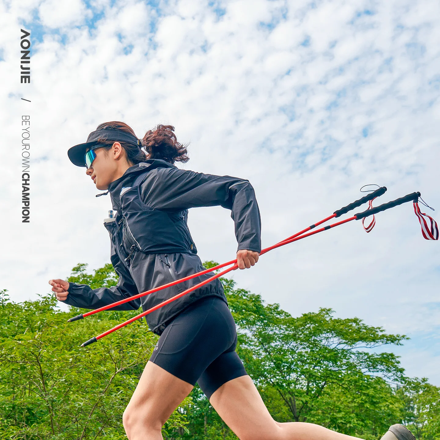 AONIJIE 2개/쌍 접이식 워킹 스틱 형광 탄소 섬 - Carbon Fiber Trekking Poles Ultralight Pair 리뷰 및 가격