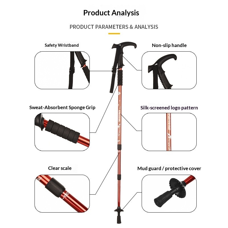 조절 가능한 3단 알루미늄 야외용 워킹 케인 하이킹 스 - Folding Walking Sticks Hiking Adjustable 리뷰 및 가격