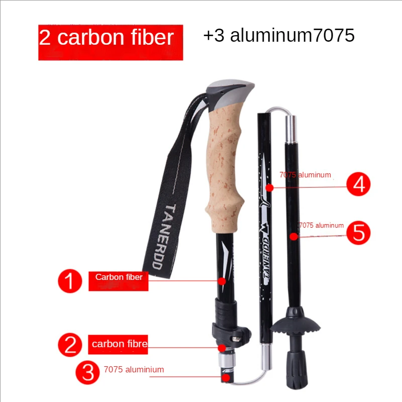 야외 탄소 섬유 트레킹 폴, 초경량 접이식 트레킹, 크 - Carbon Fiber Trekking Poles Ultralight Pair 리뷰 및 가격