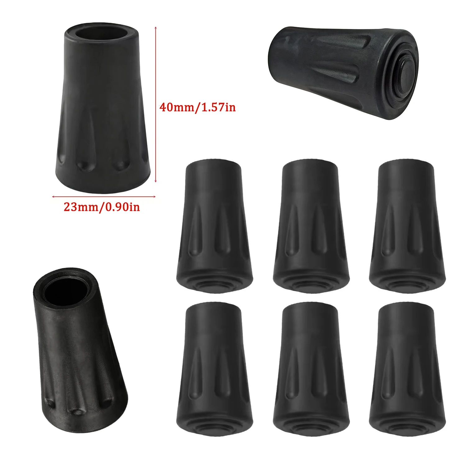 10-40개입 트레킹 폴용 고무 팁 보호대, 하이킹,  - Trekking Pole Rubber Tips Feet Replacement 리뷰 및 가격