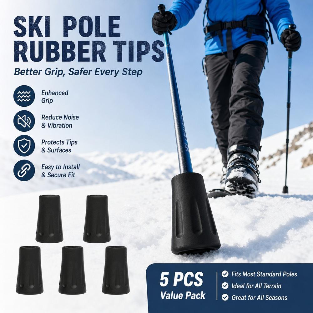 5개 또는 10개 세트의 스키 폴 미끄럼 방지 고무 팁 - Trekking Pole Rubber Tips Feet Replacement 리뷰 및 가격