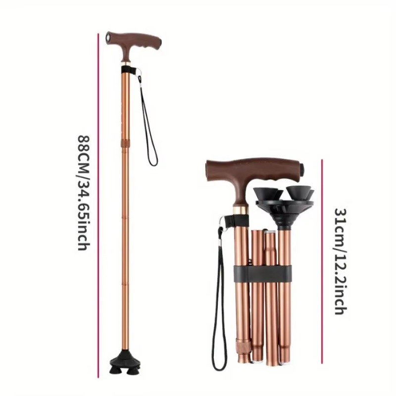 높이 조절이 가능한 접이식 보행 지팡이, 남성용 스포츠 - Folding Walking Sticks Hiking Adjustable 리뷰 및 가격