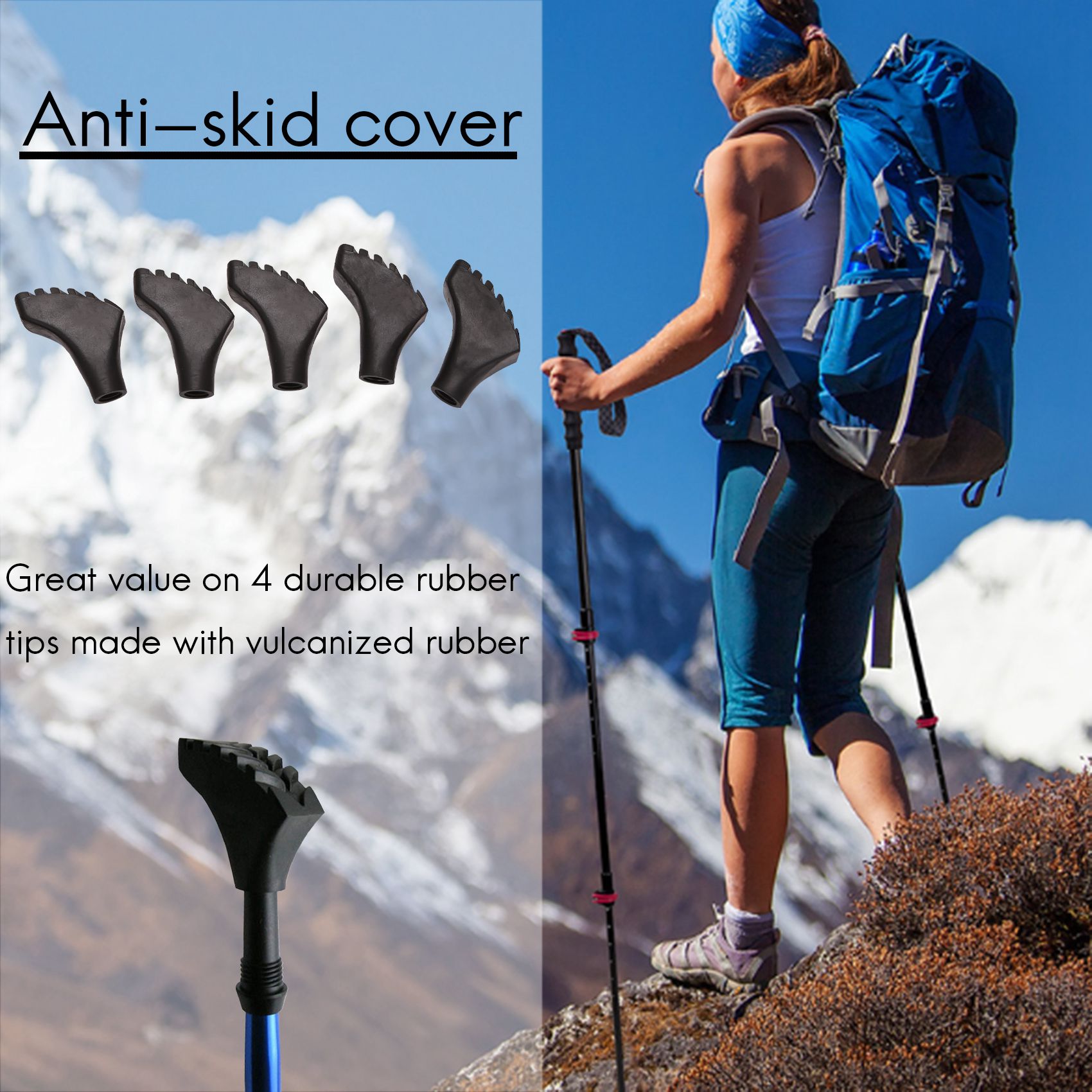 HOTB72A 트레킹 폴용 초강력 고무 교체 팁(교체용 - Trekking Pole Rubber Tips Feet Replacement 리뷰 및 가격