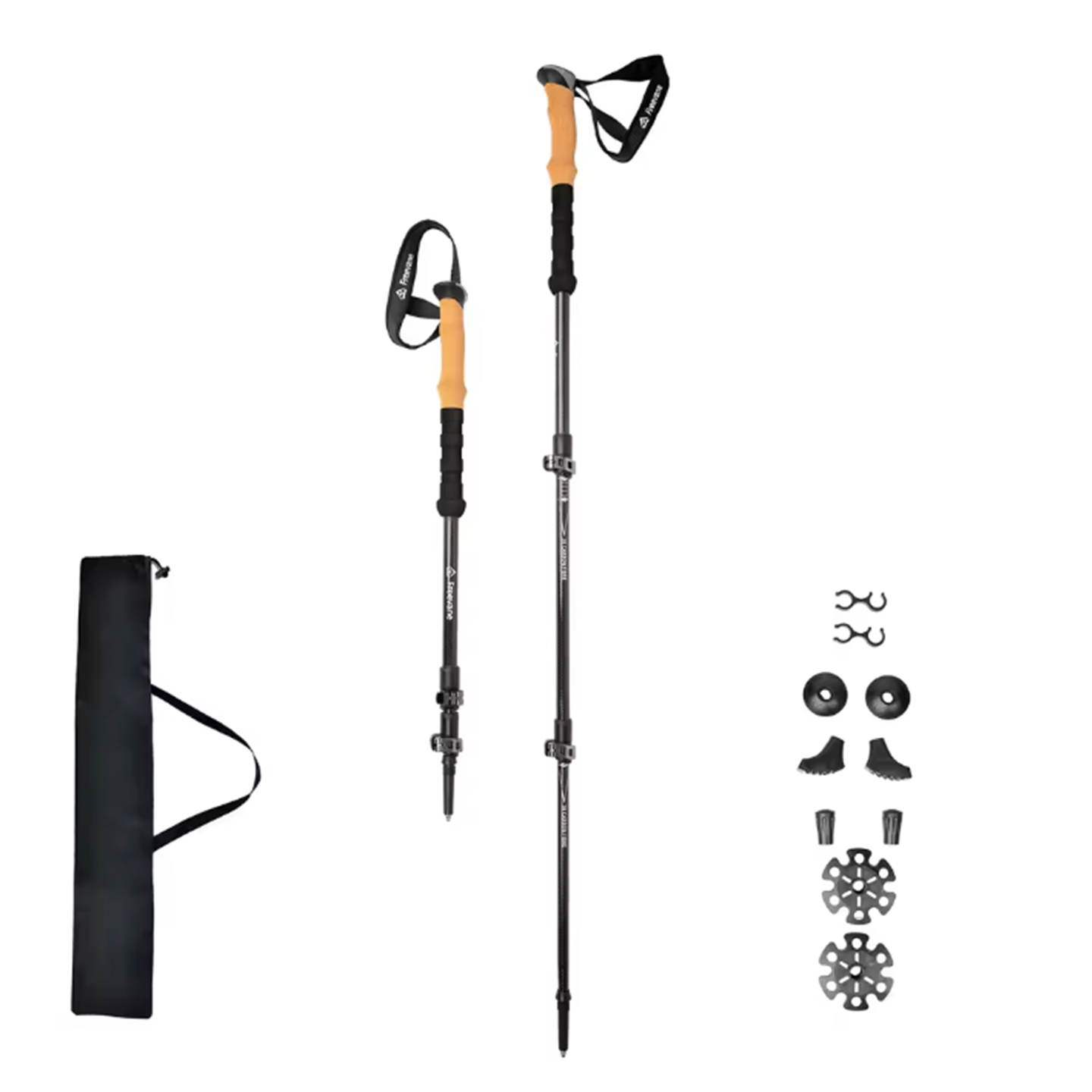 초경량 조절식 카본 파이버 트레킹 폴 (1쌍) 코르크  - Carbon Fiber Trekking Poles Ultralight Pair 리뷰 및 가격