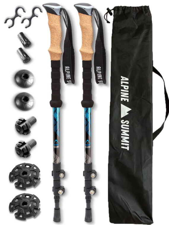 알루미늄 카본 파이버 트레킹 폴 접이식 텔레스코픽 조절 - Carbon Fiber Trekking Poles Ultralight Pair 리뷰 및 가격