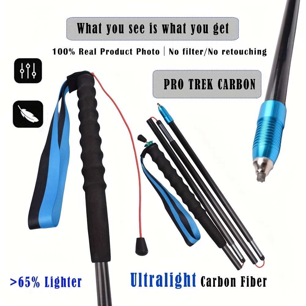 초경량 100% 카본 파이버 트레킹 폴 2개 세트 접이 - Carbon Fiber Trekking Poles Ultralight Pair 리뷰 및 가격